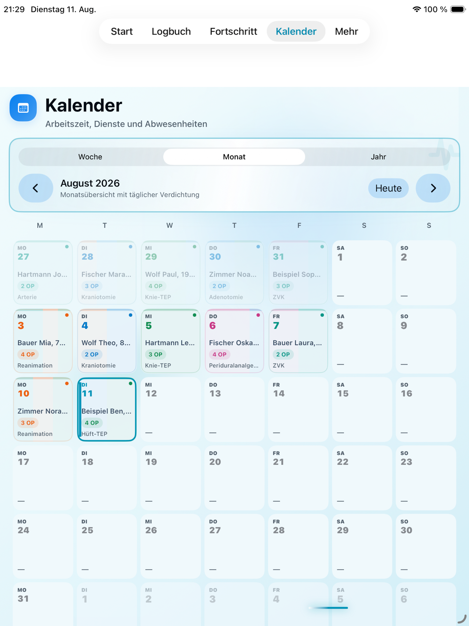 Kalenderansicht
